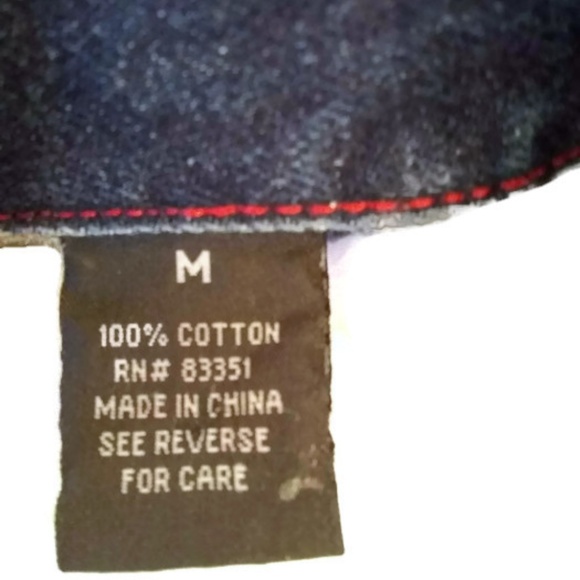 LaZer Jean Women's Denim Jacket with Red Stitching Size Medium - Picture 7 of 8